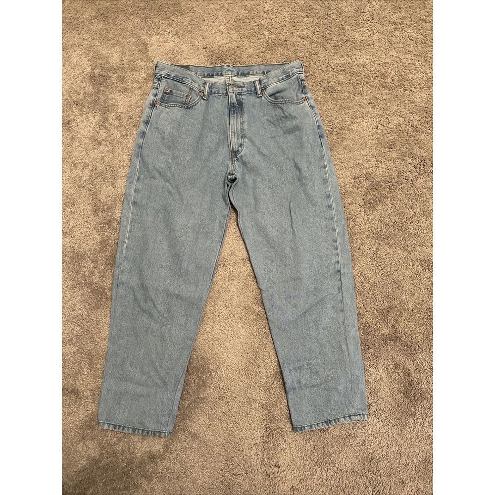 Levis 550 Jeans Men 36X32 Blue Light Wash Relaxed Fit Straight Leg Denim Pockets